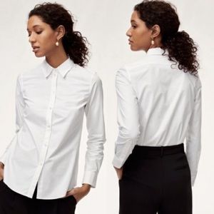 Aritzia Babaton White Cameron Button Up